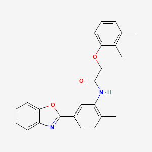 molecular formula C24H22N2O3 B11636222 N-[5-(1,3-benzoxazol-2-yl)-2-methylphenyl]-2-(2,3-dimethylphenoxy)acetamide 