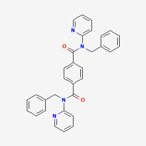 molecular formula C32H26N4O2 B11636282 N,N'-dibenzyl-N,N'-di(pyridin-2-yl)benzene-1,4-dicarboxamide 