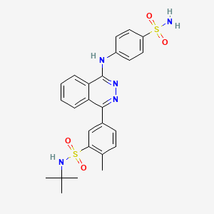 molecular formula C25H27N5O4S2 B11636362 N-tert-butyl-2-methyl-5-{4-[(4-sulfamoylphenyl)amino]phthalazin-1-yl}benzenesulfonamide 