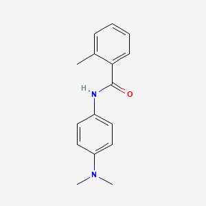 molecular formula C16H18N2O B11636388 N-[4-(dimethylamino)phenyl]-2-methylbenzamide CAS No. 349133-51-3