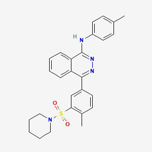 molecular formula C27H28N4O2S B11636594 N-(4-methylphenyl)-4-[4-methyl-3-(piperidin-1-ylsulfonyl)phenyl]phthalazin-1-amine 