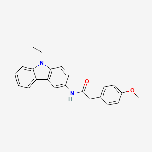 molecular formula C23H22N2O2 B11636674 N-(9-ethyl-9H-carbazol-3-yl)-2-(4-methoxyphenyl)acetamide 