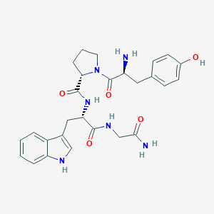 molecular formula C27H32N6O5 B116367 Tyrosyl-prolyl-tryptophyl-glycinamide CAS No. 144450-13-5