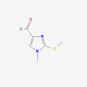 molecular formula C6H8N2OS B116368 1-methyl-2-(methylthio)-1H-imidazole-4-carbaldehyde CAS No. 149806-15-5