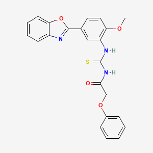 molecular formula C23H19N3O4S B11636923 N-{[5-(1,3-benzoxazol-2-yl)-2-methoxyphenyl]carbamothioyl}-2-phenoxyacetamide 