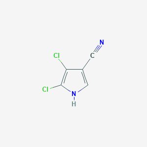 molecular formula C5H2Cl2N2 B116370 1H-Pyrrole-3-carbonitrile, 4,5-dichloro- CAS No. 142064-82-2