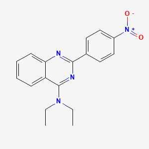 molecular formula C18H18N4O2 B11637025 N,N-diethyl-2-(4-nitrophenyl)quinazolin-4-amine 
