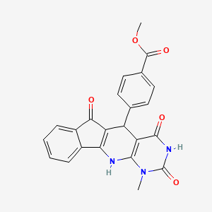 molecular formula C23H17N3O5 B11637163 methyl 4-(7-methyl-4,6,17-trioxo-5,7,9-triazatetracyclo[8.7.0.03,8.011,16]heptadeca-1(10),3(8),11,13,15-pentaen-2-yl)benzoate 