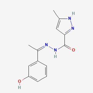 molecular formula C13H14N4O2 B11637182 N'-[(1Z)-1-(3-hydroxyphenyl)ethylidene]-3-methyl-1H-pyrazole-5-carbohydrazide 