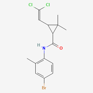 molecular formula C15H16BrCl2NO B11637216 N-(4-bromo-2-methylphenyl)-3-(2,2-dichloroethenyl)-2,2-dimethylcyclopropane-1-carboxamide 