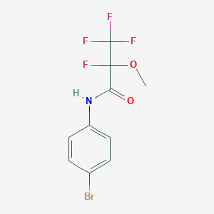 molecular formula C10H8BrF4NO2 B11637316 N-(4-bromophenyl)-2,3,3,3-tetrafluoro-2-methoxypropanamide 