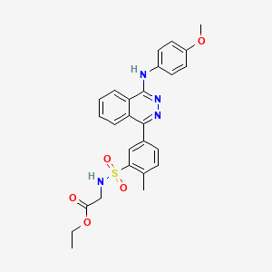 molecular formula C26H26N4O5S B11637351 ethyl N-[(5-{4-[(4-methoxyphenyl)amino]phthalazin-1-yl}-2-methylphenyl)sulfonyl]glycinate 