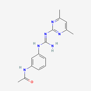 molecular formula C15H18N6O B11637607 N-{3-[N'-(4,6-dimethylpyrimidin-2-yl)carbamimidamido]phenyl}acetamide 