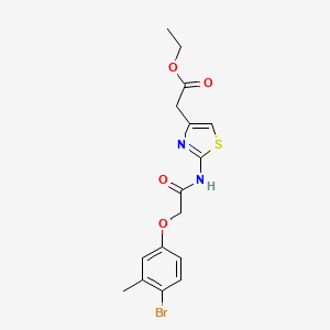 molecular formula C16H17BrN2O4S B11637641 Ethyl (2-{[(4-bromo-3-methylphenoxy)acetyl]amino}-1,3-thiazol-4-yl)acetate 