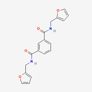 molecular formula C18H16N2O4 B11637655 N,N'-bis(furan-2-ylmethyl)benzene-1,3-dicarboxamide 
