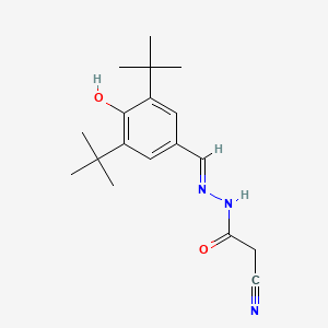 molecular formula C18H25N3O2 B11637660 2-cyano-N'-[(E)-(3,5-di-tert-butyl-4-hydroxyphenyl)methylidene]acetohydrazide 