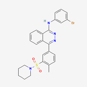 molecular formula C26H25BrN4O2S B11637679 N-(3-bromophenyl)-4-[4-methyl-3-(piperidin-1-ylsulfonyl)phenyl]phthalazin-1-amine 