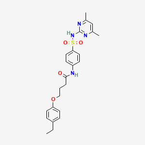 molecular formula C24H28N4O4S B11637783 N-{4-[(4,6-dimethylpyrimidin-2-yl)sulfamoyl]phenyl}-4-(4-ethylphenoxy)butanamide 