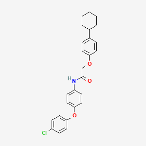 molecular formula C26H26ClNO3 B11637931 N-[4-(4-chlorophenoxy)phenyl]-2-(4-cyclohexylphenoxy)acetamide 