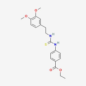 molecular formula C20H24N2O4S B11637937 Ethyl 4-({[2-(3,4-dimethoxyphenyl)ethyl]carbamothioyl}amino)benzoate 