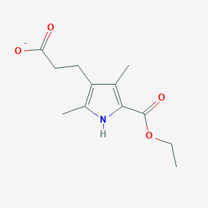 molecular formula C12H16NO4- B11637948 3-[5-(ethoxycarbonyl)-2,4-dimethyl-1H-pyrrol-3-yl]propanoate 