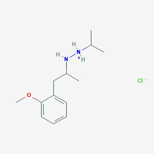 molecular formula C13H23ClN2O B011638 1-Isopropyl-2-(o-methoxy-alpha-methylphenethyl)hydrazine hydrochloride CAS No. 102583-72-2