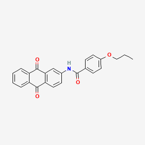 molecular formula C24H19NO4 B11638009 N-(9,10-dioxo-9,10-dihydroanthracen-2-yl)-4-propoxybenzamide 