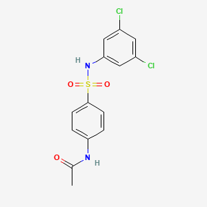molecular formula C14H12Cl2N2O3S B11638014 N-{4-[(3,5-dichlorophenyl)sulfamoyl]phenyl}acetamide 