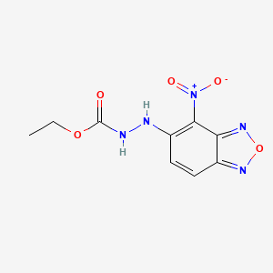 molecular formula C9H9N5O5 B11638130 ethyl N-[(4-nitro-2,1,3-benzoxadiazol-5-yl)amino]carbamate 