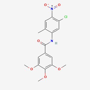 molecular formula C17H17ClN2O6 B11638599 N-(5-chloro-2-methyl-4-nitrophenyl)-3,4,5-trimethoxybenzamide 