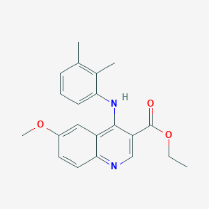 molecular formula C21H22N2O3 B11639822 Ethyl 4-[(2,3-dimethylphenyl)amino]-6-methoxyquinoline-3-carboxylate 