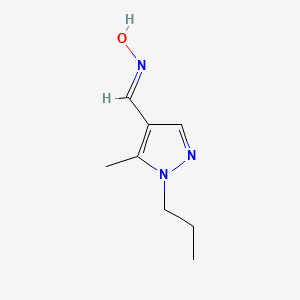 molecular formula C8H13N3O B11640096 5-Methyl-1-propyl-1H-pyrazole-4-carbaldehyde oxime 