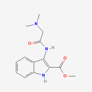 molecular formula C14H17N3O3 B11640319 methyl 3-[(N,N-dimethylglycyl)amino]-1H-indole-2-carboxylate 