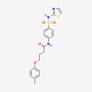 molecular formula C20H21N3O4S2 B11640816 N-[4-(Thiazol-2-ylsulfamoyl)-phenyl]-4-p-tolyloxy-butyramide 