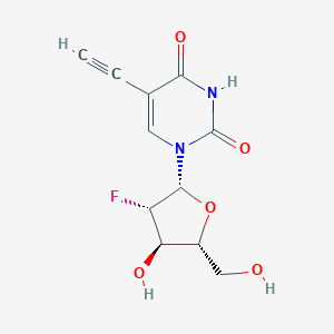 molecular formula C11H11FN2O5 B116411 1-(2-Deoxy-2-Fluoro-Beta-D-Arabinofuranosyl)-5-Ethynylpyrimidine-2,4(1h,3h)-Dione CAS No. 95740-26-4