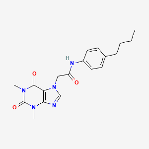 molecular formula C19H23N5O3 B11641755 N-(4-butylphenyl)-2-(1,3-dimethyl-2,6-dioxo-1,2,3,6-tetrahydro-7H-purin-7-yl)acetamide 