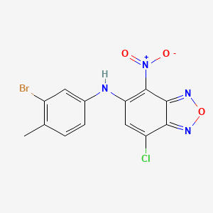 molecular formula C13H8BrClN4O3 B11641884 N-(3-bromo-4-methylphenyl)-7-chloro-4-nitro-2,1,3-benzoxadiazol-5-amine 
