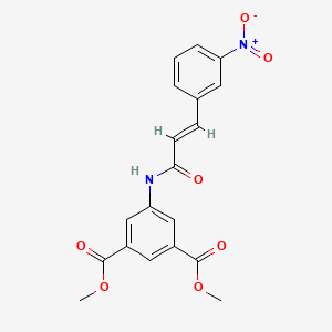 molecular formula C19H16N2O7 B11641977 dimethyl 5-{[(2E)-3-(3-nitrophenyl)prop-2-enoyl]amino}benzene-1,3-dicarboxylate 