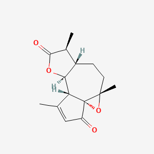molecular formula C15H18O4 B1164252 1beta,10beta-Epoxydesacetoxymatricarin CAS No. 124020-39-9