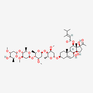 molecular formula C56H90O19 B1164393 Otophylloside B 4'''-O-alpha-L-cymaropyranoside CAS No. 171422-82-5