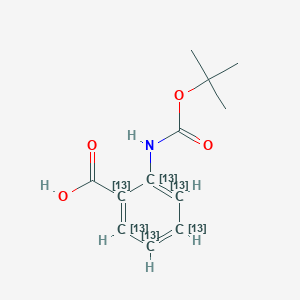 B116442 6-[(2-Methylpropan-2-yl)oxycarbonylamino](1,2,3,4,5,6-13C6)cyclohexa-1,3,5-triene-1-carboxylic acid CAS No. 176850-22-9