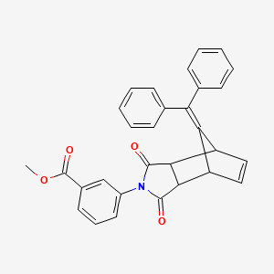 molecular formula C30H23NO4 B11644977 methyl 3-[8-(diphenylmethylene)-1,3-dioxo-1,3,3a,4,7,7a-hexahydro-2H-4,7-methanoisoindol-2-yl]benzoate 