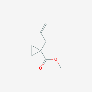 molecular formula C9H12O2 B116454 Cyclopropanecarboxylic acid, 1-(1-methylene-2-propenyl)-, methyl ester (9CI) CAS No. 146857-47-8