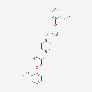 1-[4-[2-Hydroxy-3-(2-methoxyphenoxy)propyl]piperazin-1-yl]-3-(2-methoxyphenoxy)propan-2-ol