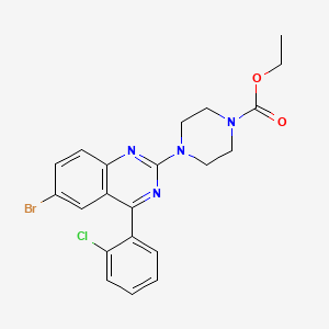 molecular formula C21H20BrClN4O2 B11646127 Ethyl 4-[6-bromo-4-(2-chlorophenyl)quinazolin-2-yl]piperazine-1-carboxylate 