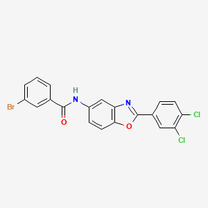 molecular formula C20H11BrCl2N2O2 B11646139 3-bromo-N-[2-(3,4-dichlorophenyl)-1,3-benzoxazol-5-yl]benzamide 