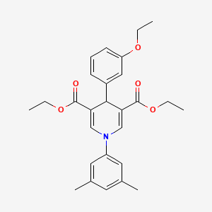 molecular formula C27H31NO5 B11646314 Diethyl 1-(3,5-dimethylphenyl)-4-(3-ethoxyphenyl)-1,4-dihydropyridine-3,5-dicarboxylate 