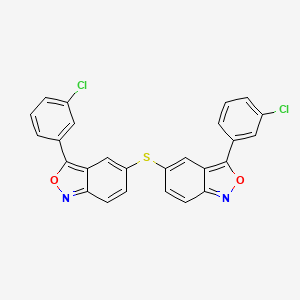 molecular formula C26H14Cl2N2O2S B11646647 Bis(3-(3-chlorophenyl)benzo[c]isoxazol-5-yl)sulfane 