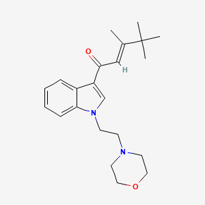 molecular formula C22H30N2O2 B1164668 (E)-3,4,4-trimethyl-1-(1-(2-morpholinoethyl)-1H-indol-3-yl)pent-2-en-1-one 