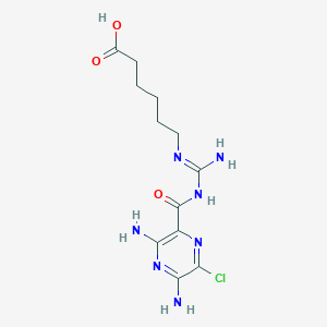 molecular formula C12H18ClN7O3 B011647 Amiloride caproate CAS No. 101330-34-1